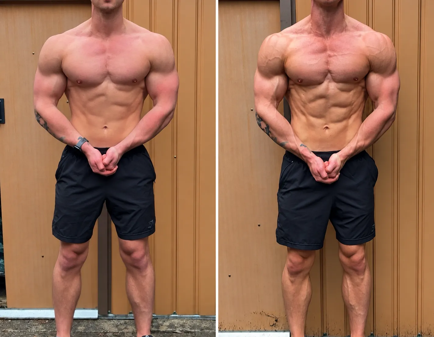 Callum, before and after 10 weeks of coaching