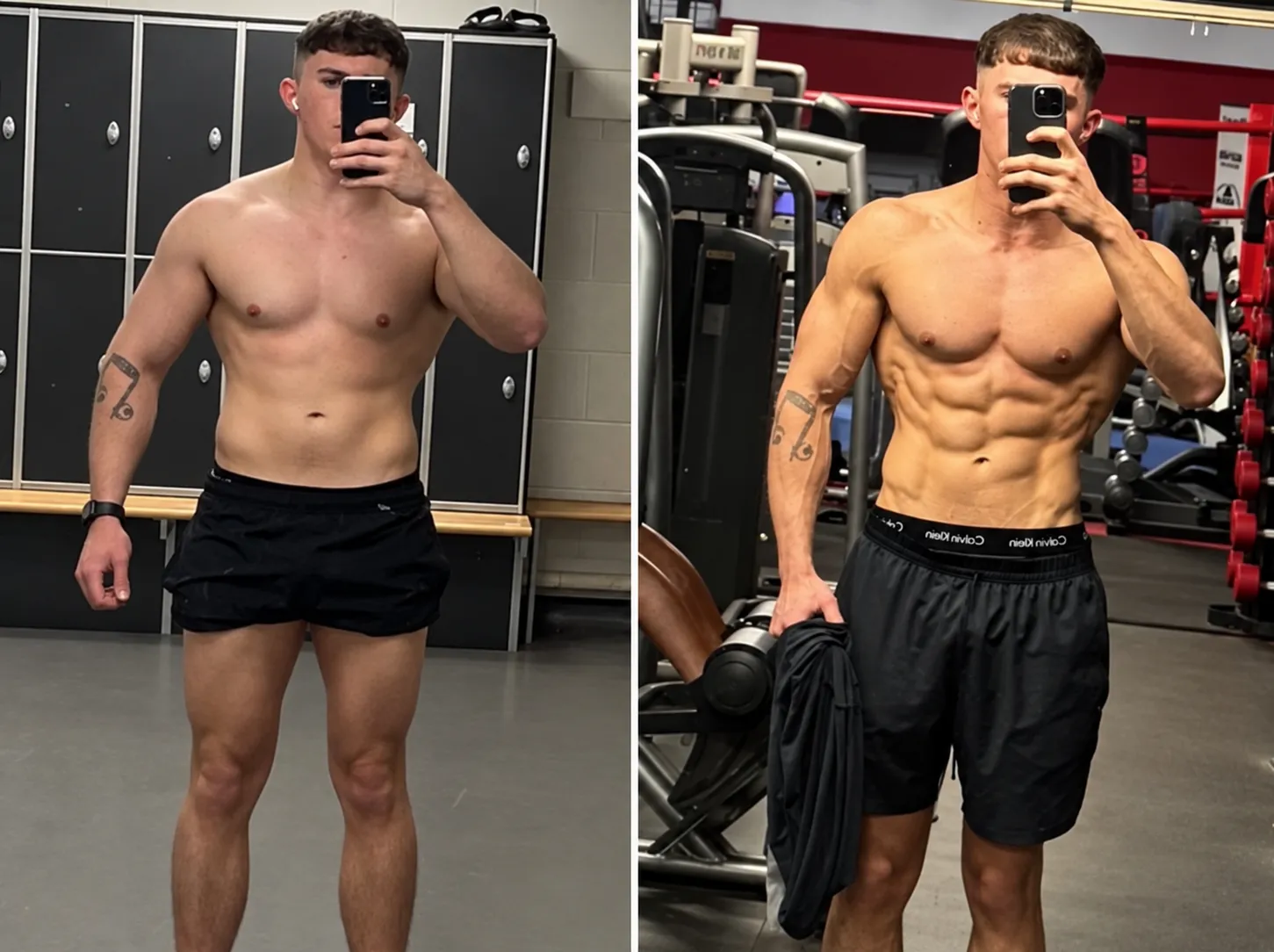 Dylan, before and after 8 weeks of coaching