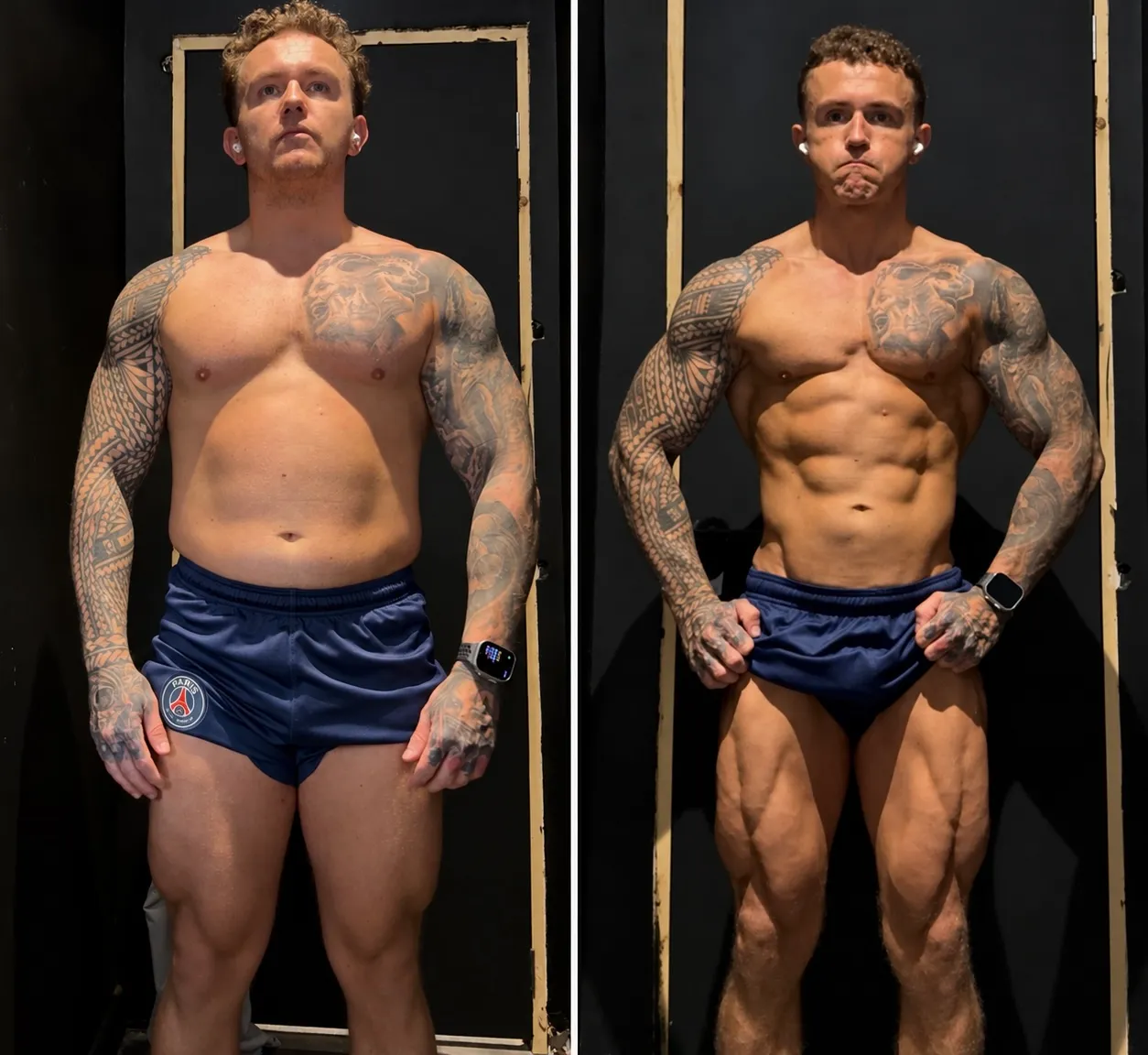 Patrick, before and after 20 weeks of coaching